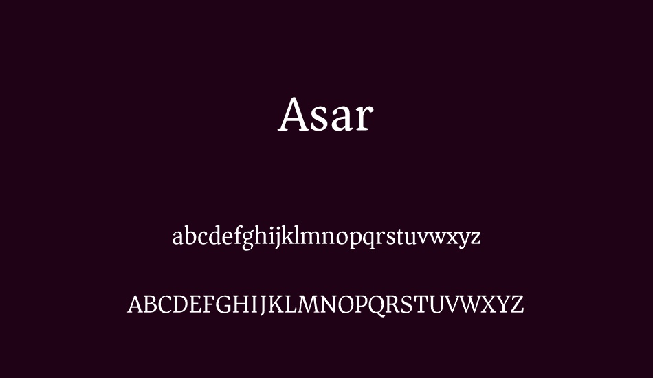 asar font