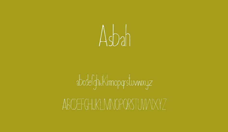 Asbah font