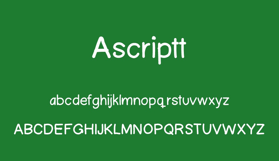 Ascriptt font