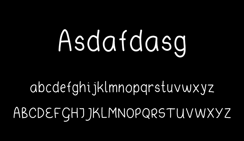 Asdafdasg font