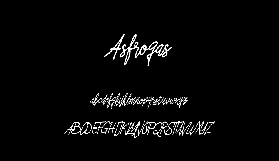 Asfrogas font