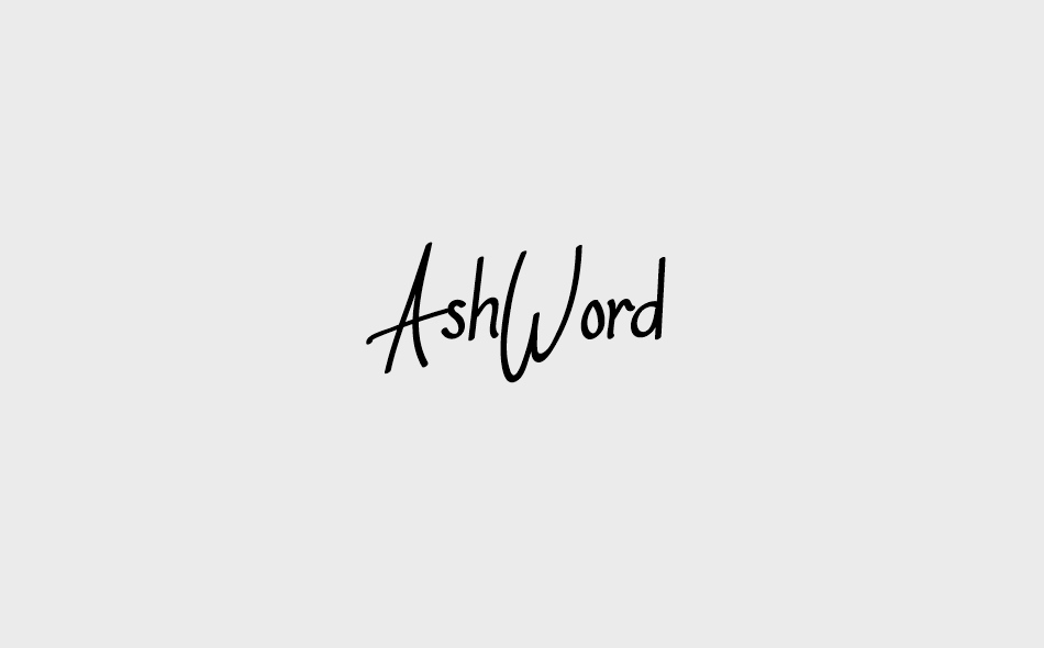 Ashword font big