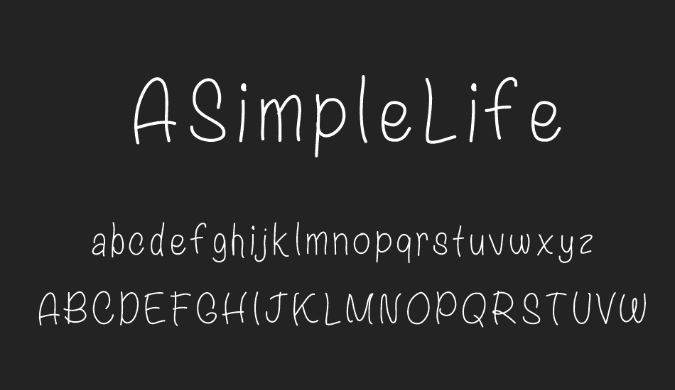 ASimpleLife font