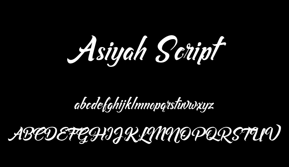 Asiyah Script font