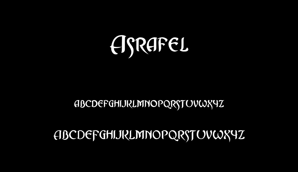 Asrafel font