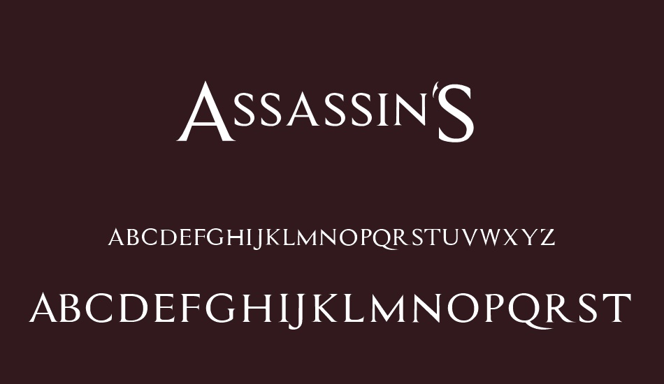 Assassin$ font