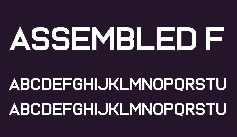 Assembled From Scratch font