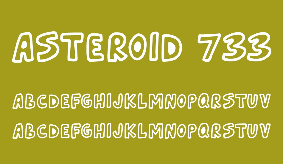 Asteroid 7337 font