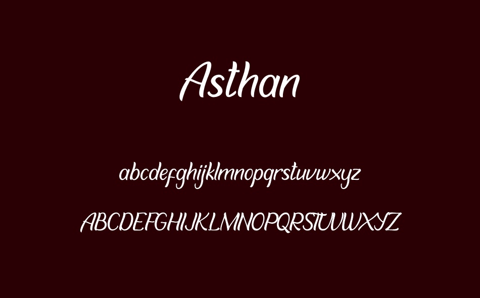 Asthan font