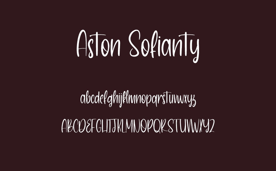 Aston Sofianty font