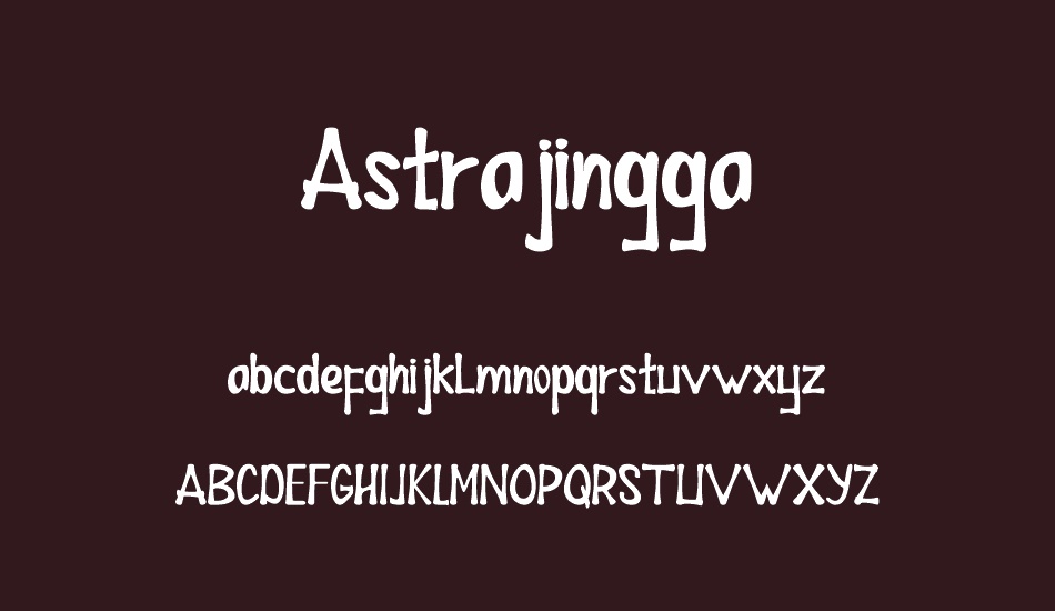 Astrajingga font