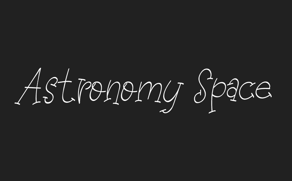 Astronomy Space font big