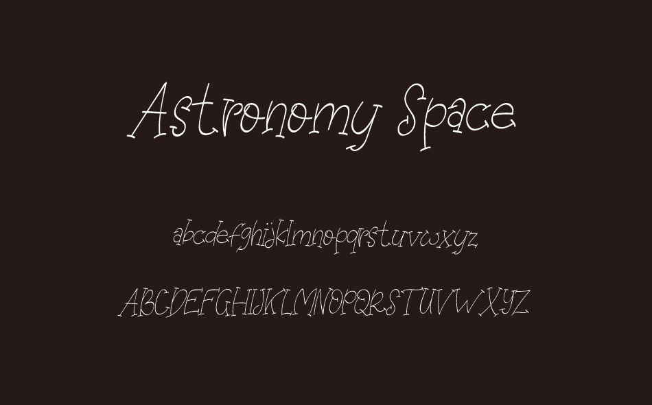 Astronomy Space font