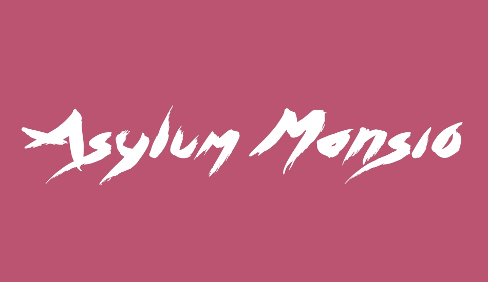 Asylum Mansion font big