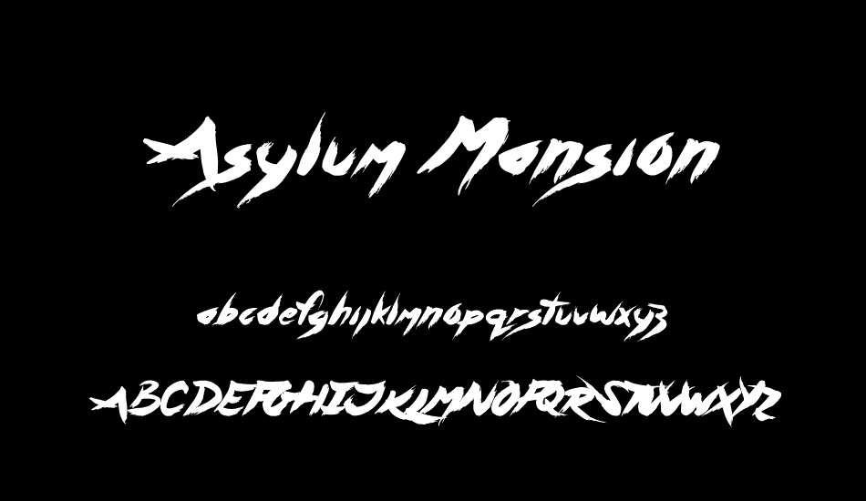 Asylum Mansion font