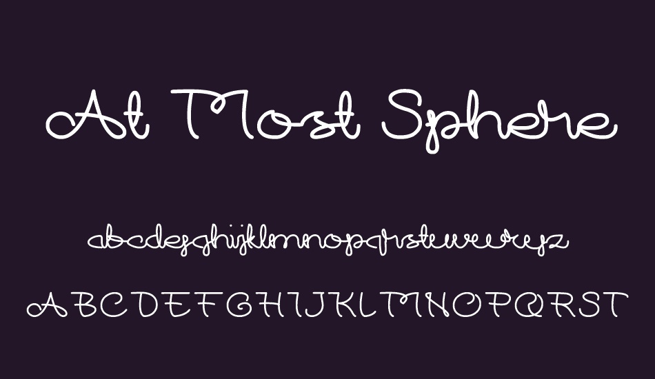 At Most Sphere font