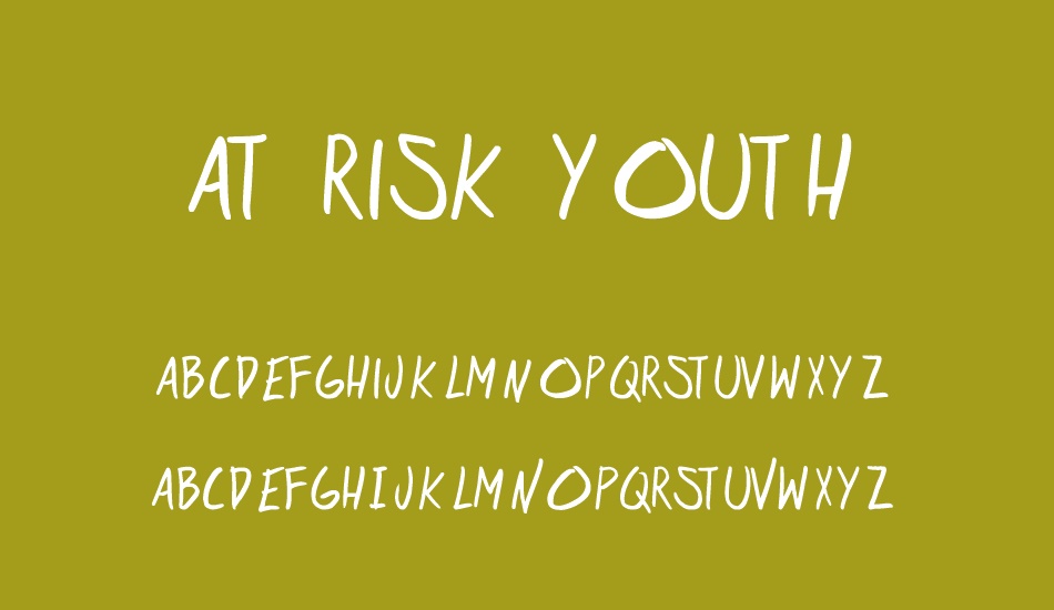 at risk youth font