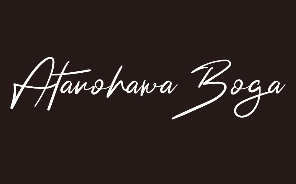 Atanohawa Bogasiya font big