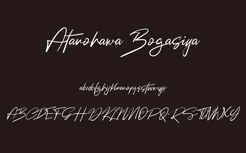 Atanohawa Bogasiya font