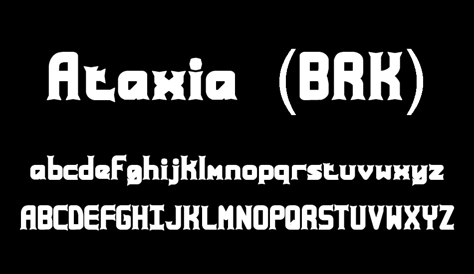 Ataxia (BRK) font