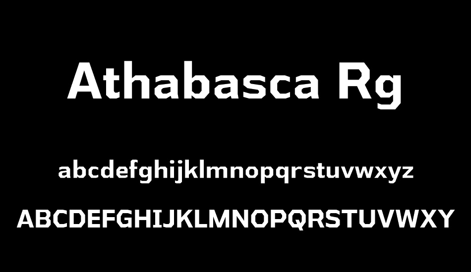 Athabasca Rg font