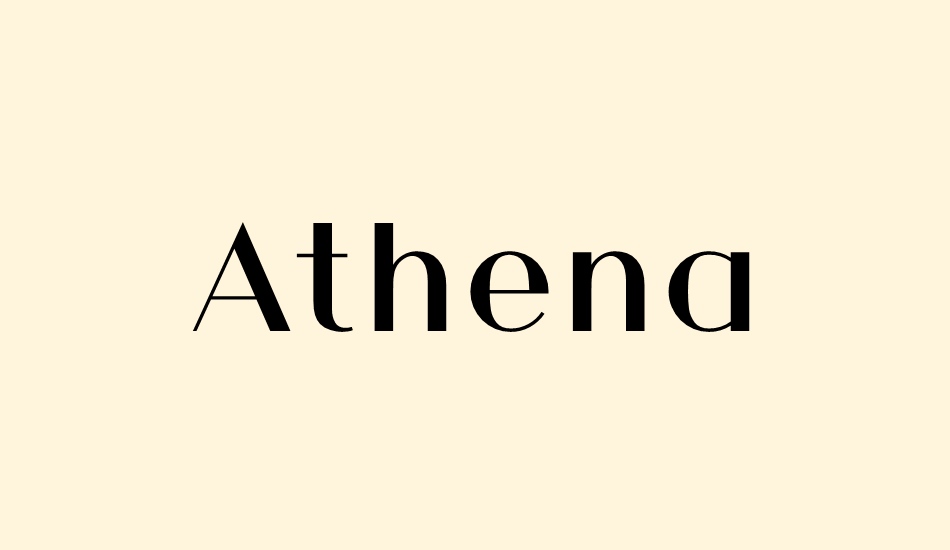 Athena font big