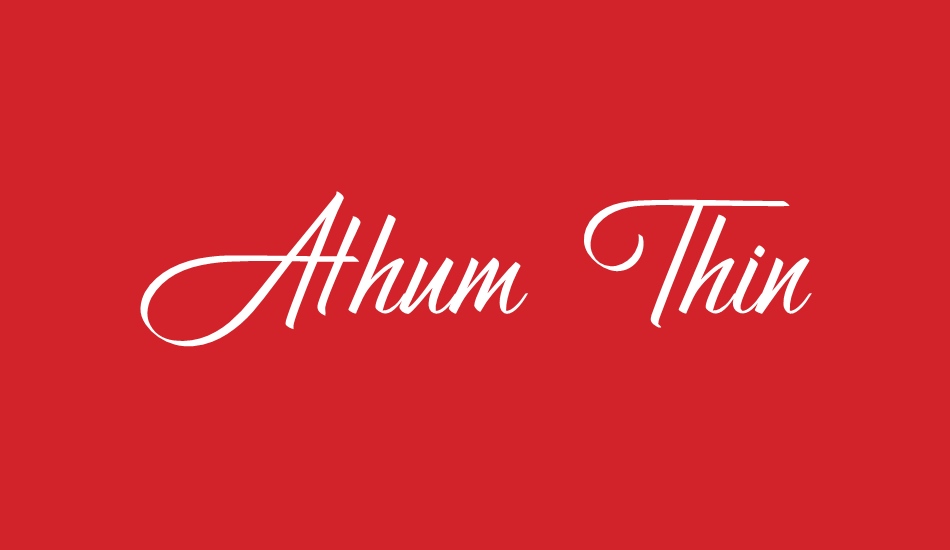 Athum Thin font big