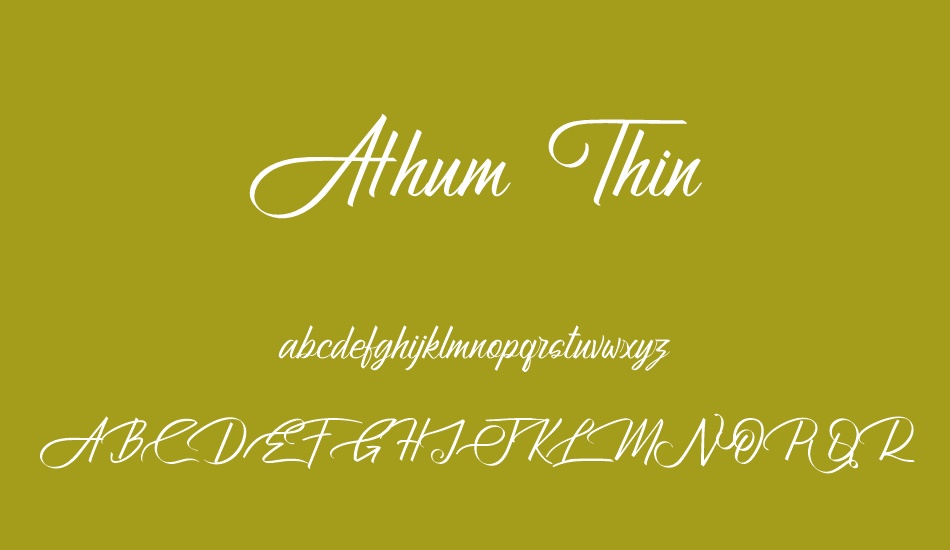 Athum Thin font