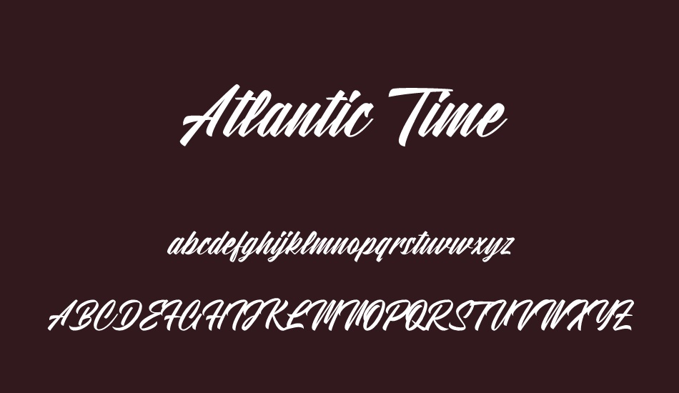 Atlantic Time font