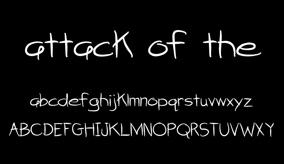 attack of the cucumbers font