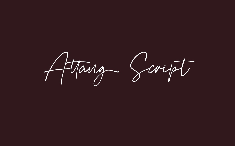 Attang Script font big