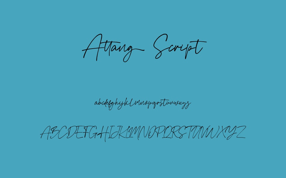 Attang Script font