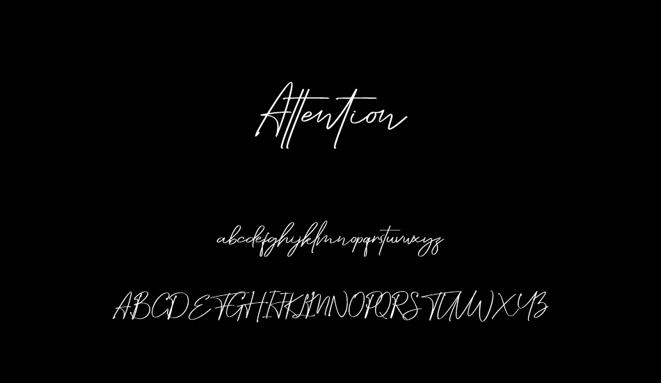 Attention font