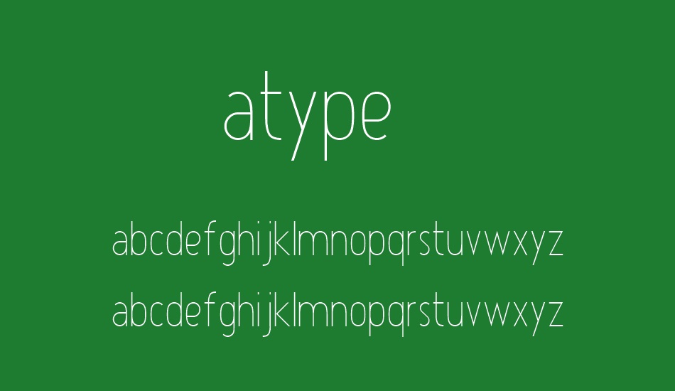 Atype 1 font