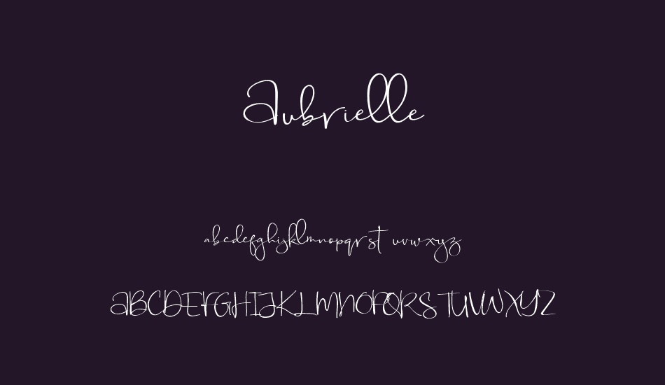 Aubrielle font