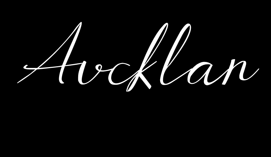 Aucklands Script font big