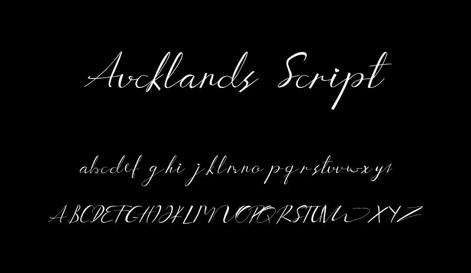 Aucklands Script font