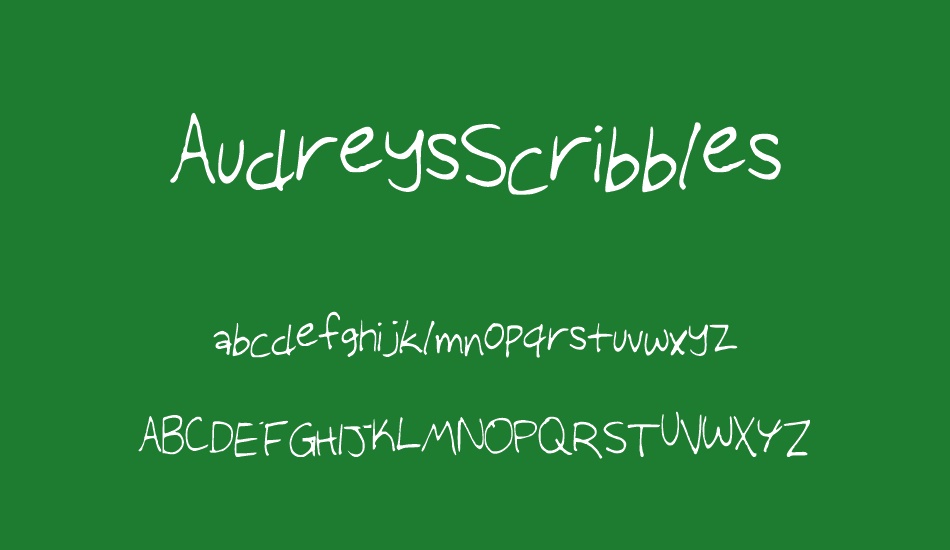 AudreysScribbles font