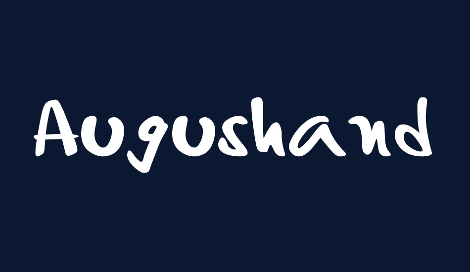 Augushand font big