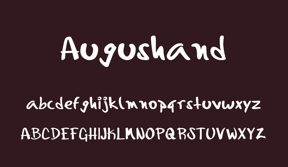 Augushand font