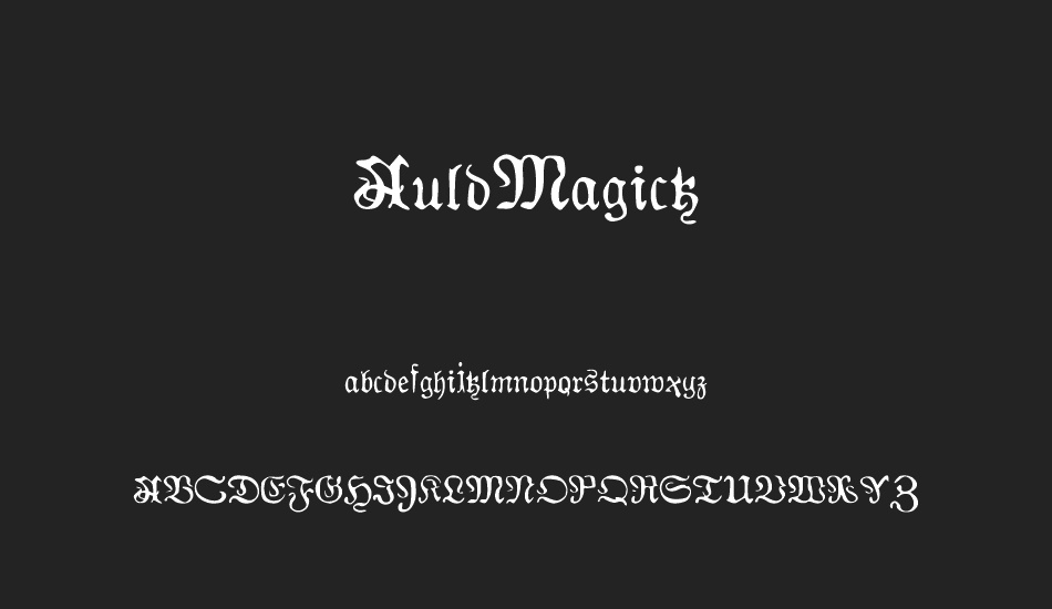 AuldMagick font