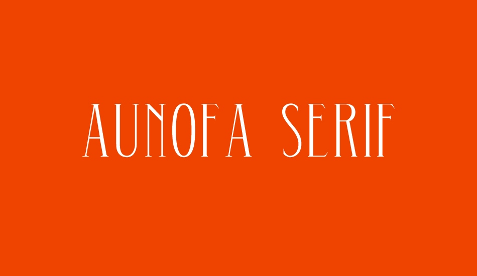 Aunofa Serif DEMO font big