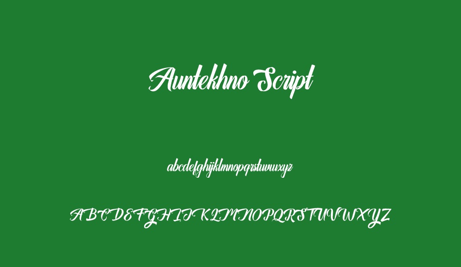 Auntekhno Script Free font