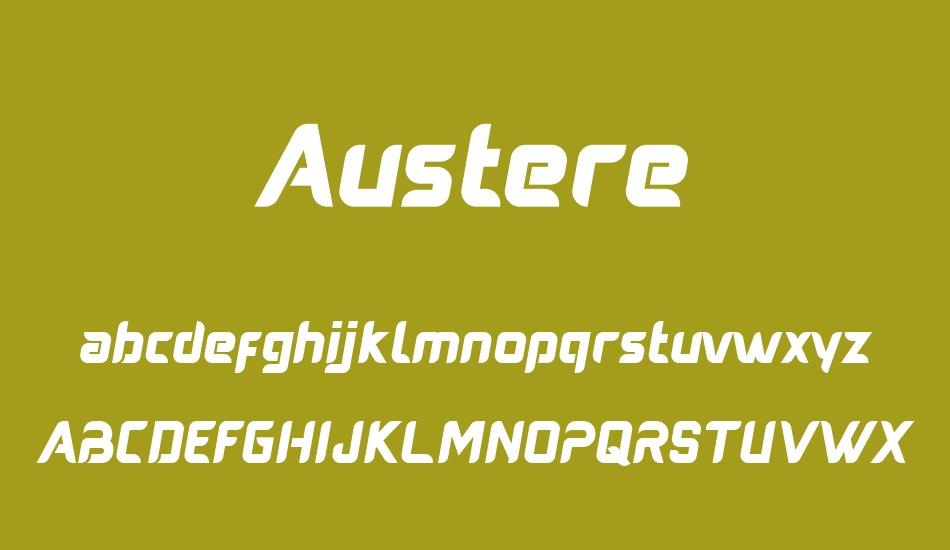 Austere font