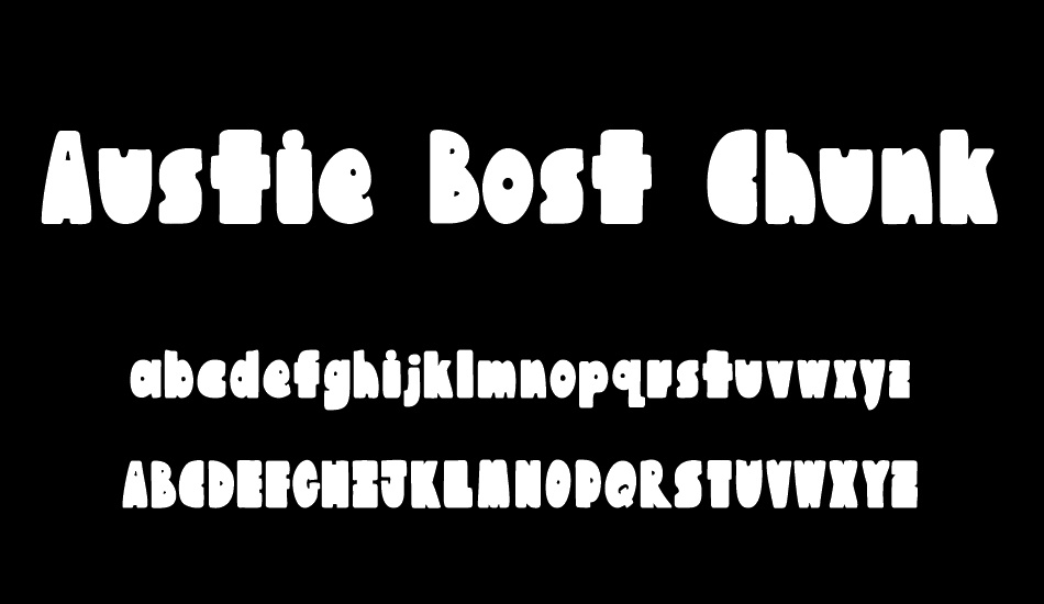 Austie Bost Chunkilicious font