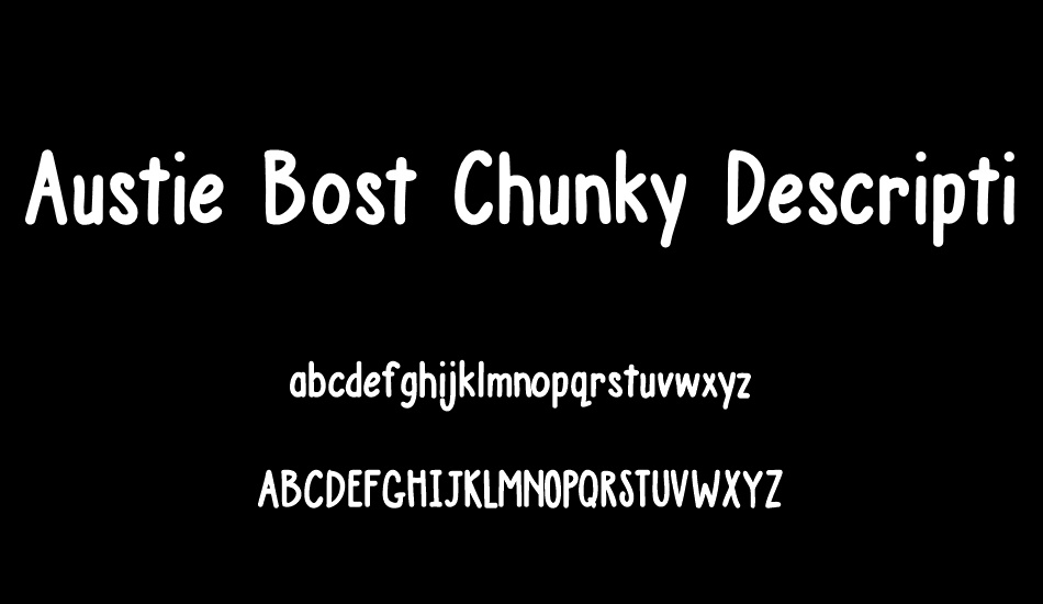 Austie Bost Chunky Description font