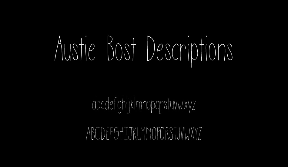 Austie Bost Descriptions font