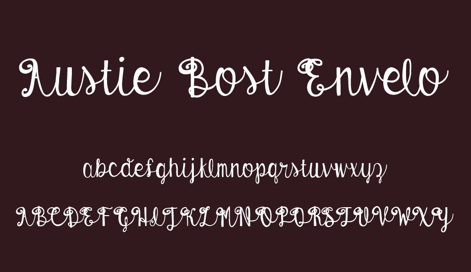 Austie Bost Envelopes font