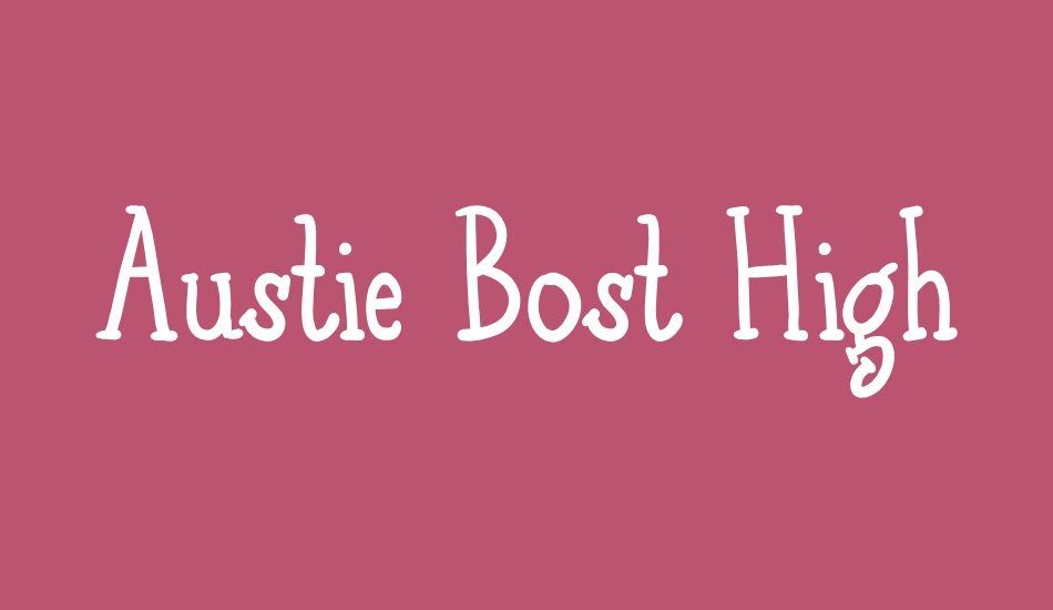 Austie Bost High Altitudes font big