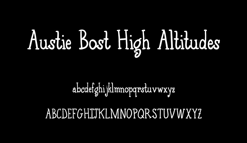 Austie Bost High Altitudes font